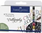Faber-Castell Tuschestift Pitt Artist Pen Calligraphy Set, 2,5 mm, 8er Etui