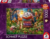 SCHMIDT SPIELE 59779 Puzzle 1000 Teile Waldgeschichten zur Nacht