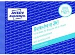 Avery Zweckform 361 Gutschein, A6 quer, mit Blaupapier, 2x50 Blatt