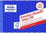 Avery Zweckform 1755 Einnahme-/Ausgabebeleg, A6 quer, selbstdurchschreibend, 2x40