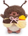 NICI 61142 Set Kuscheltier B&auml;r Nomo 8 cm mit Pommes und Bienenkost&uuml;m