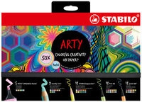 STABILO 77/6-2-20 Stifte-Set &ndash; STABILO ARTY Creative Set Pastel &ndash; 50er Pack &ndash;