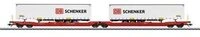 M&Auml;RKLIN 47470 H0 Doppel-Taschenwagen Sdggmrss 738, DB AG, Ep. VI
