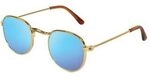 HELESS 153 Puppen-Sonnenbrille, gold, blau verspiegelt