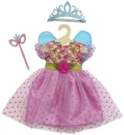 HELESS 2440 Puppenkleid Prinzessin Lillifee mit Glitzerkrone und Augenmaske,