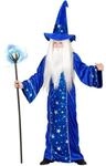 Widmann Fantasy Zauberer Robe Hut 140 cm blau