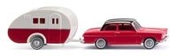 WIKING 020203 1:87 Ford Taunus 12M mit Wohnwagen