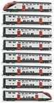 ROCO 7720007 H0 AC 8-tlg. Set: Fernverkehrs-Doppelstockzug RABe 502 Sound