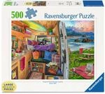 Ravensburger 17473 Erwachsenenpuzzle 500 Large Pieces - Beim Camping