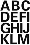 HERMA Buchstaben A-Z, wetterfeste Folie, schwarz, 25mm, 2 B&ouml;gen