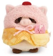 NICI 61655 Set Kuscheltier Kuh Moona 8 cm mit Milch-Shake & Softeiskost&uuml;m