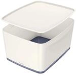 Leitz Aufbewahrungsbox MyBox&reg; gro&szlig; mit Deckel, wei&szlig;