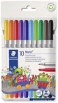 STAEDTLER&reg; Noris&reg; 320 Doppelfasermaler, Kartonetui mit 10 Fasermalern in sortierten