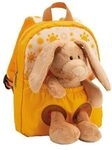 NICI 61764 Rucksack mit Pl&uuml;schtier 21 x 26 cm Hase 25 cm gelb