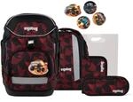 ergobag Pack Set Schulranzen-Set UnaufhaltB&auml;r, 6 teilig Schwarz Rot 20 Liter