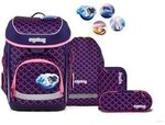 ERGOBAG 01510-900K2-10 Schulranzen-Set PerlentauchB&auml;r cubo, Pink, Lila