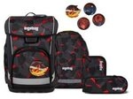 ERGOBAG 01518-90108-10 Schulranzen-Set TaekB&auml;rdo cubo light, Rot, Grau