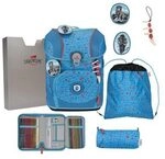 DERDIEDAS D851300120400 Schulranzen-Set 5-teilig Blue Ice ErgoFlex Tiny Superflash