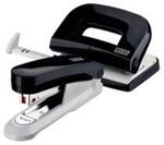 Novus Schreibtisch-Accessoire Set Hefter E15 Locher E210 schwarz gl&auml;nzend