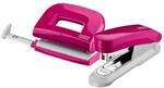 Novus Schreibtisch-Accessoire Set fresh Hefter E15 Locher E210 pink gl&auml;nzend
