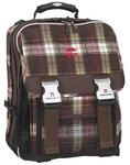 Take it Easy Schulrucksack London Plaid braun/pink