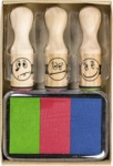 BRUNNEN 1048692 Stempelset Belohnung Smiley 3 Farben
