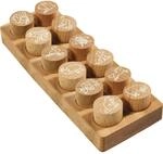 COLOP Woodies Holzstempel Set "Bauernhoftiere" mit 12 Motiven, Abdruckgr&ouml;&szlig;e: &Oslash; 29
