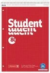 BRUNNEN Collegeblock Student Recycling Spirale oben A4 Lineatur 28 80 Blatt rot