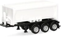 HERPA 077101 1:87 Abraumcontainerauflieger 3achs, wei&szlig;