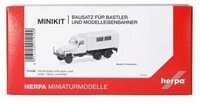 HERPA 014199 1:87 MiniKit: IFA G5 Koffer-LKW mit Fenstern 3achs, wei&szlig;
