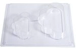 RAYHER 36104000 Gie&szlig;form: Wolken, 15x9x3cm/10x6x3cm