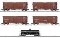 M&Auml;RKLIN 45667 H0 5-teiliges US-G&uuml;terwagenset unterschiedlicher Bauarten,...
