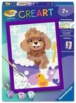 RAVENSBURGER 12023181 CreArt Malen nach Zahlen Kinder - Badender Pudel