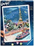 RAVENSBURGER 12023208 CreArt Malen nach Zahlen Adults Premium - Weihnachten in Paris