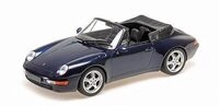 MINICHAMPS 1:18 PORSCHE 911 (993) CABRIOLET - 1994 - BLUE METALLIC