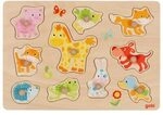 GOKI 57393 Steckpuzzle Tierkinder