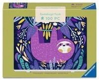 RAVENSBURGER 12002040 Minipuzzle 100 Teile - L&auml;chelndes lila Faultier