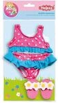 Heless Flotter Puppenbikini mit Badeschl&auml;ppchen, Gr&ouml;&szlig;e 35-45 cm