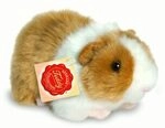HERMANN TEDDY 92639 Meerschweinchen gold/wei&szlig; 20 cm
