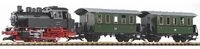 PIKO 37125 G Start-Set Personenzug BR 80 (inkl. Sound+Dampf), DR, Ep. III