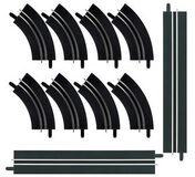 CARRERA 20061657 TRACKS & ACCESSORIES 1:43 Einspurkurven / Einspurgeraden Ausbauset