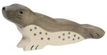 HOLZTIGER 80350 Robbe, Kopf hoch ca. 14 x 2,3 x 5,5 cm, Holz