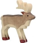 HOLZTIGER 80214 Rentier ca. 14 x 2,8 x 15 cm, Holz