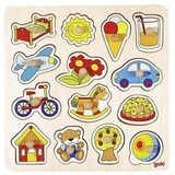 goki 57576 Steckpuzzle Schaukelpferd, Ball, ...
