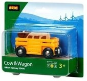 BRIO 63340600 Tierwagen mit Kuh