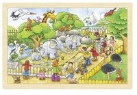 goki 57808 Einlegepuzzle Zoobesuch