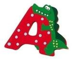 small foot design Holzbuchstabe "A" Alligator