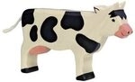 HOLZTIGER 80003 Kuh, stehend, schwarz ca. 16 x 2,8 x 11 cm, Holz