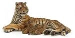 Papo 50156 Liegendes Tigerweibchen mit Jungtieren