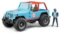 BRUDER 02541 Jeep Cross Country Racer blau mit Rennfahrer